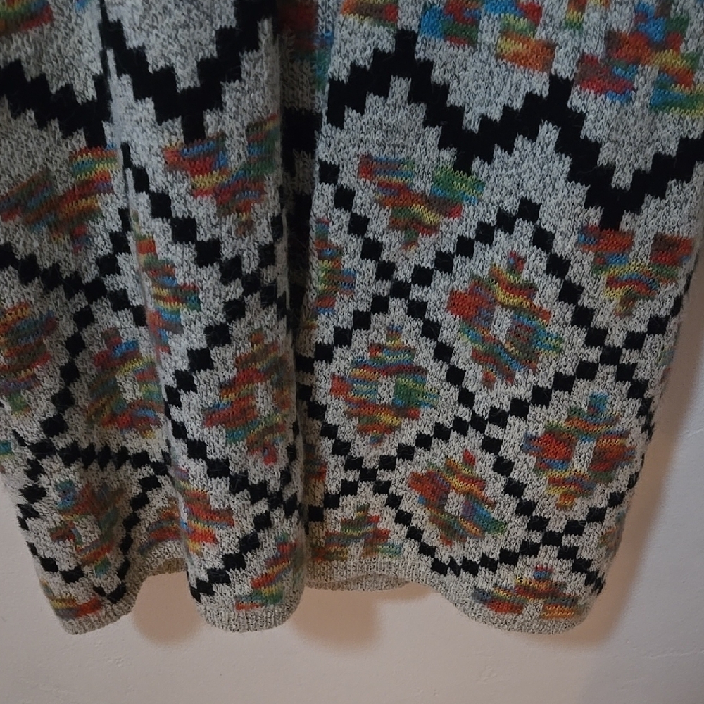 Debut Chic Womens Multicolor Patterned Knit Cardigan Size Small EUC - Picture 6 of 11